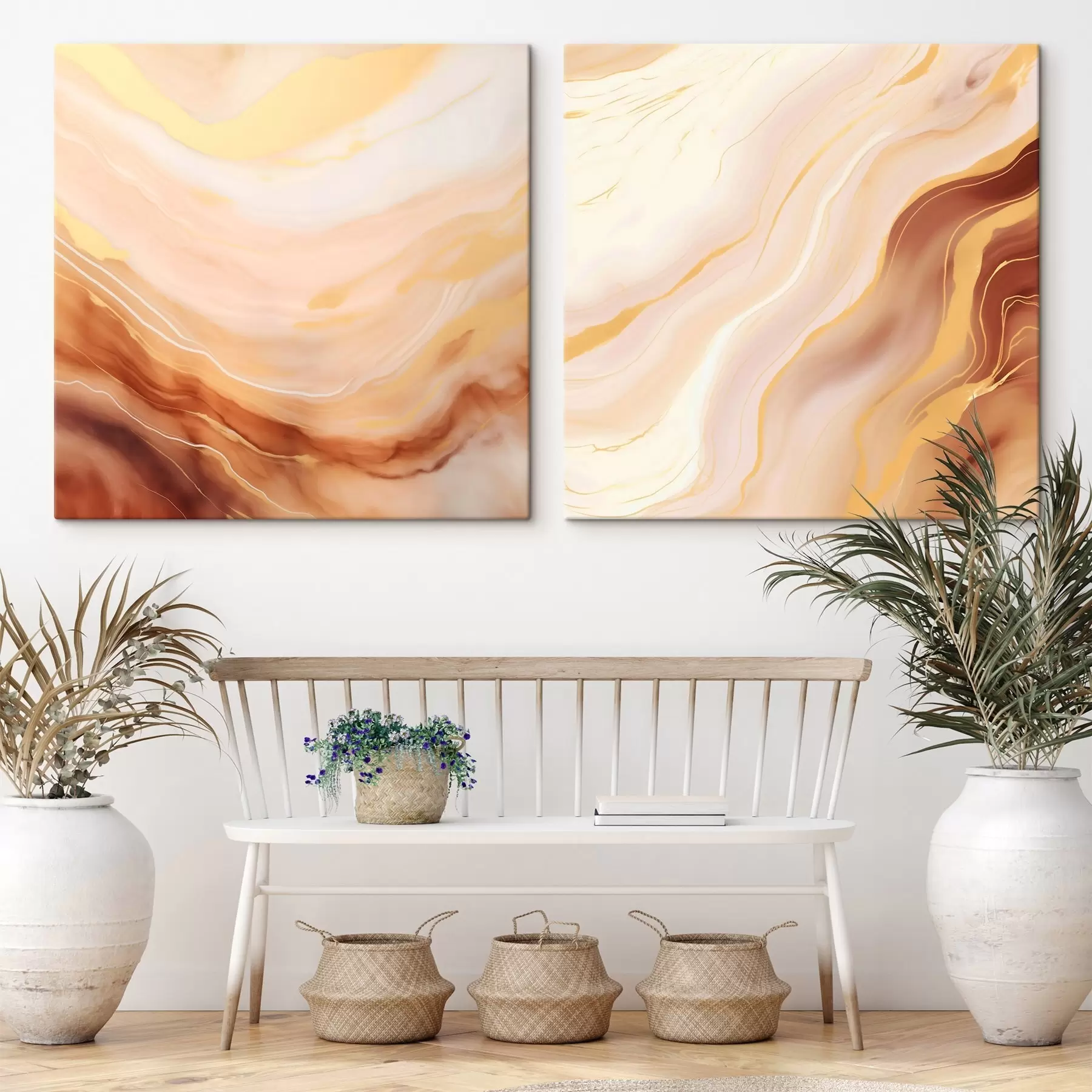 Fototapete Leichte, wellenförmige Strukturen in Aquarelltechnik m00991