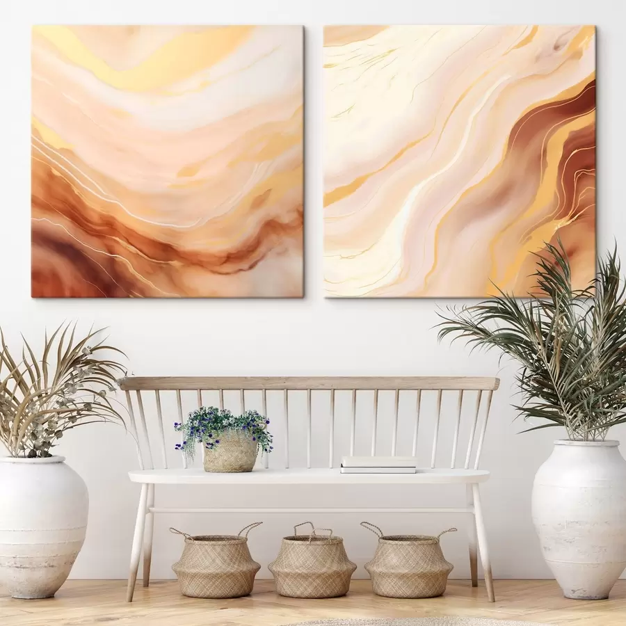 Fototapete Leichte, wellenförmige Strukturen in Aquarelltechnik m00991