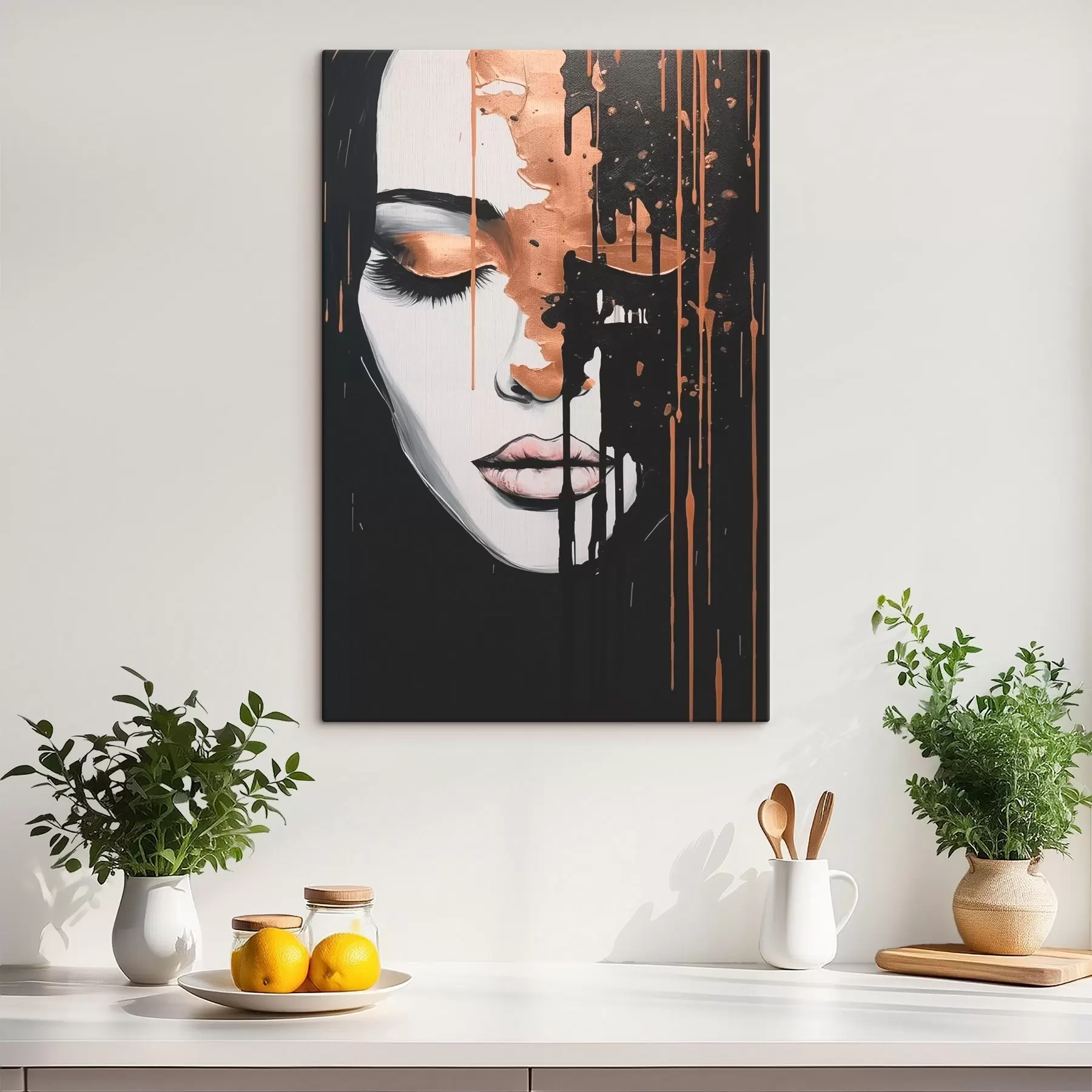 Fototapete Abstraktes Porträt eines Mädchens s46803