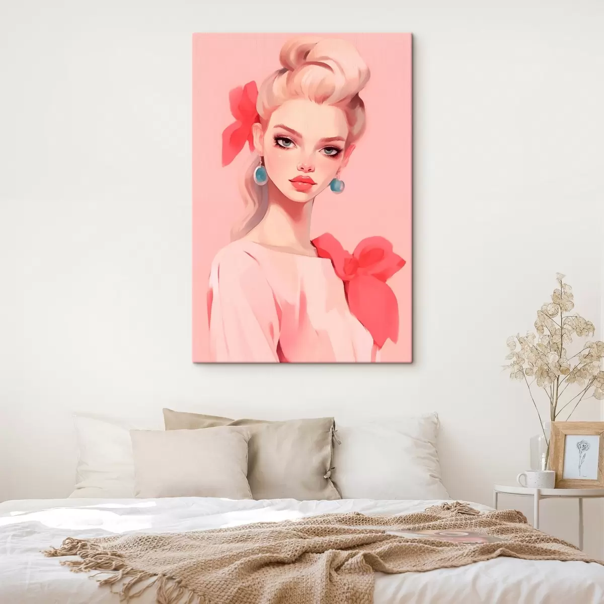 Fototapete Mädchen in Rosa s46804