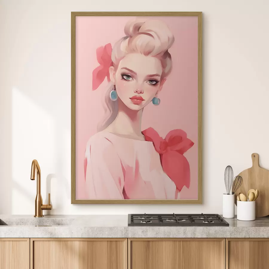 Fototapete Mädchen in Rosa f46804