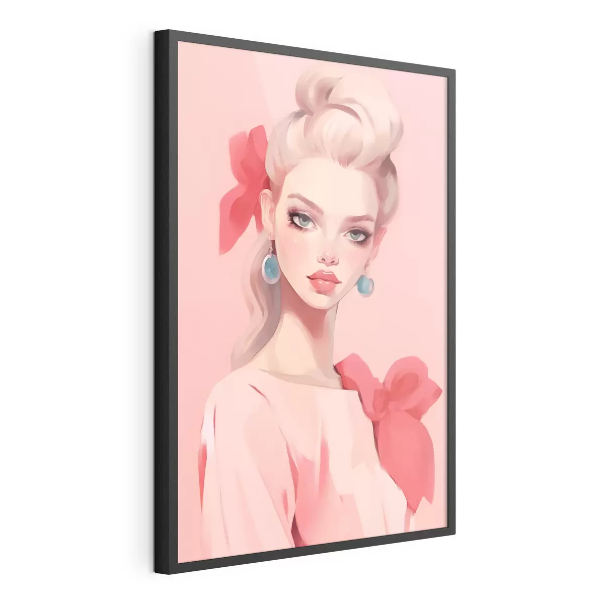Poster Mädchen in Rosa f46804