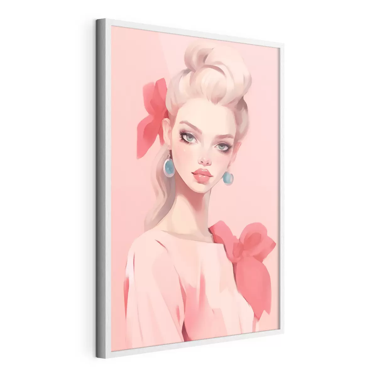 Poster Mädchen in Rosa f46804