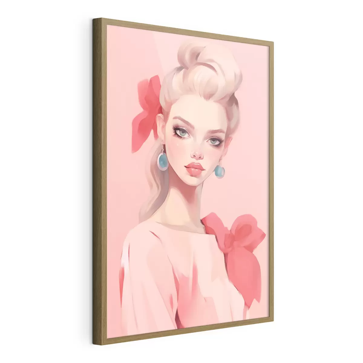 Poster Mädchen in Rosa f46804
