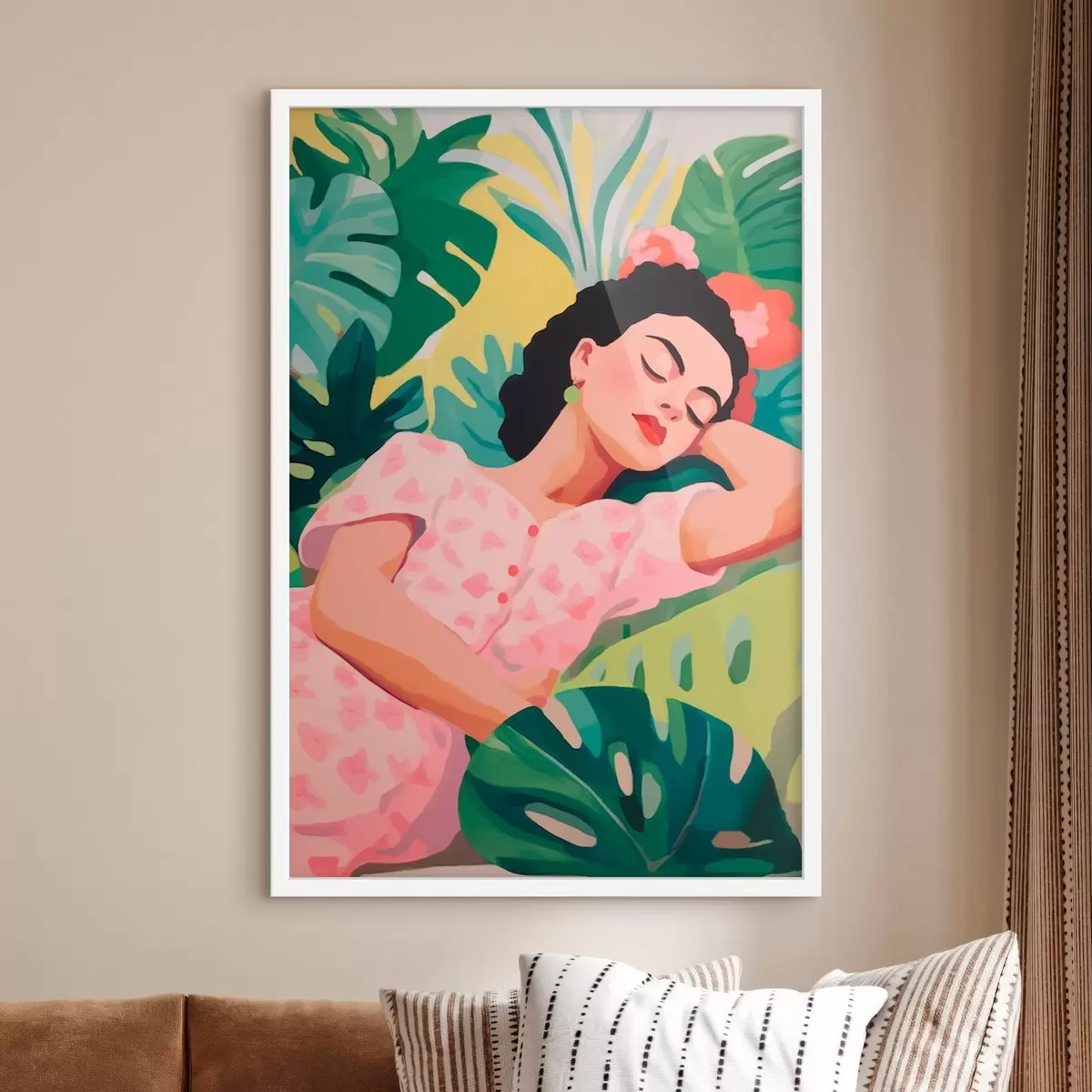 Poster Mädchen im Laub f46807