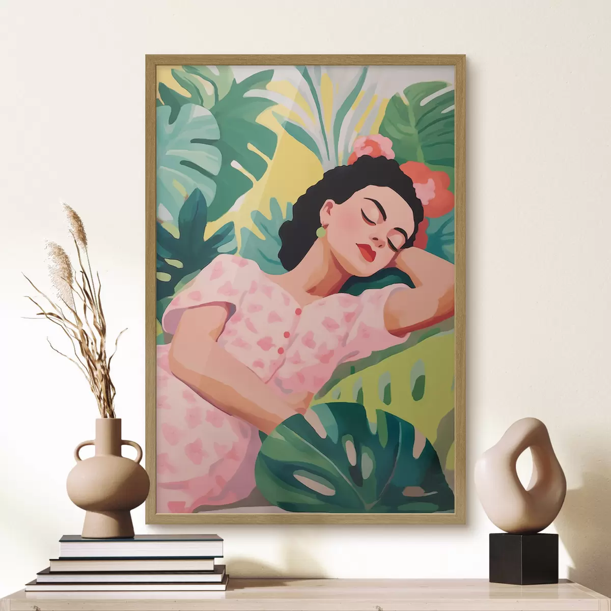 Poster Mädchen im Laub f46807