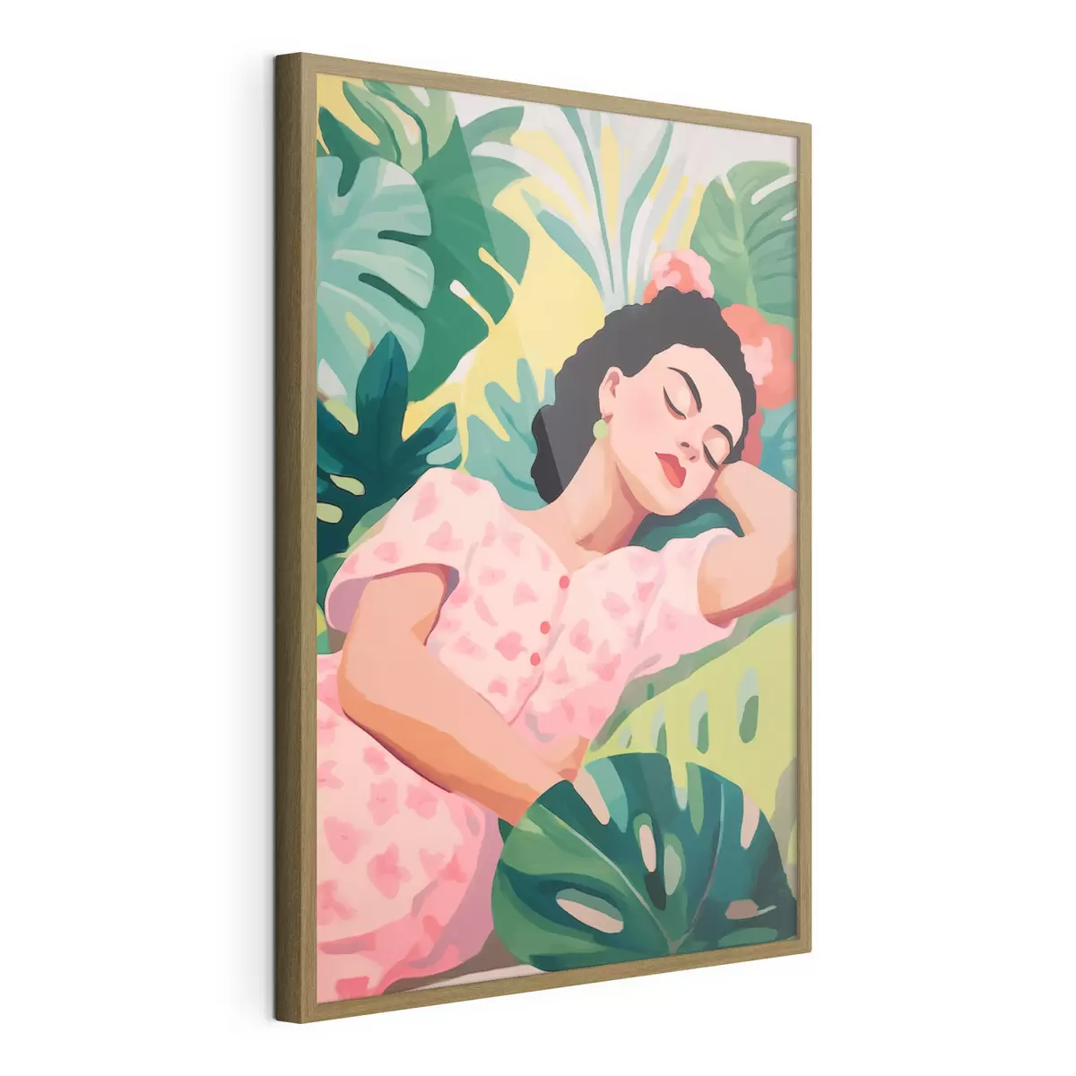 Poster Mädchen im Laub f46807