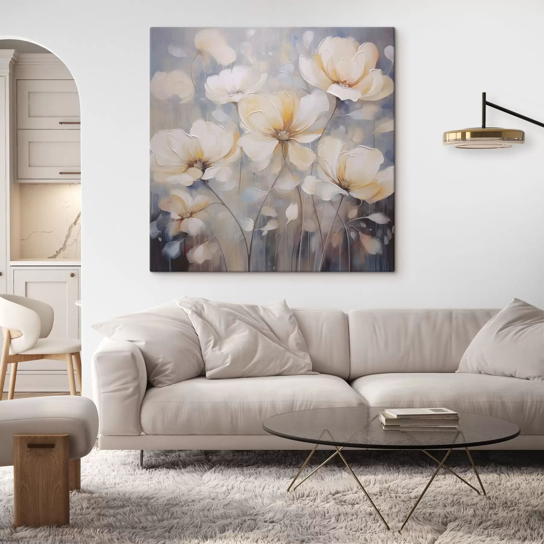 Fototapete Primitiver Blumenstrauß s46832