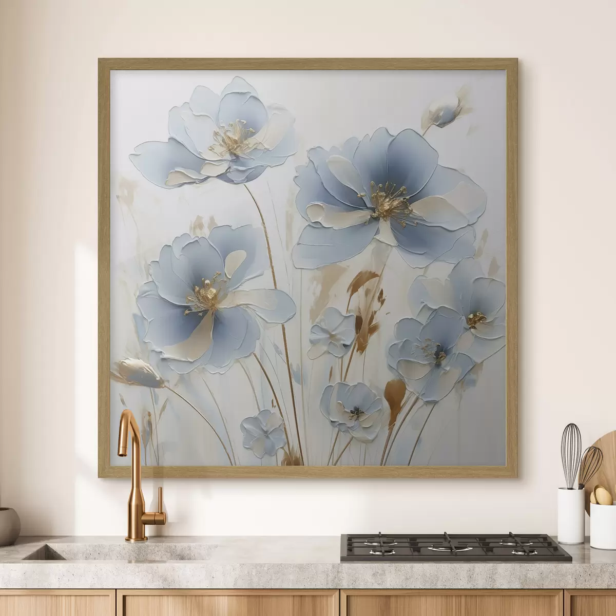Poster Zarte Blumenimitation aus der Malerei f46824