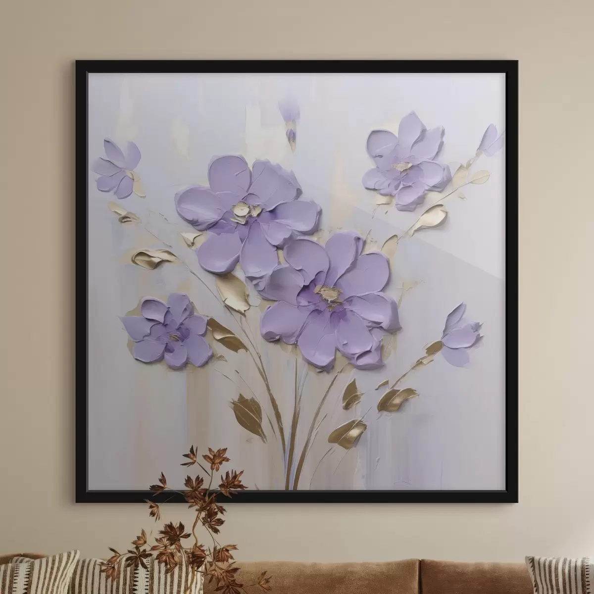 Poster Blumen Nachahmung Malerei f46827