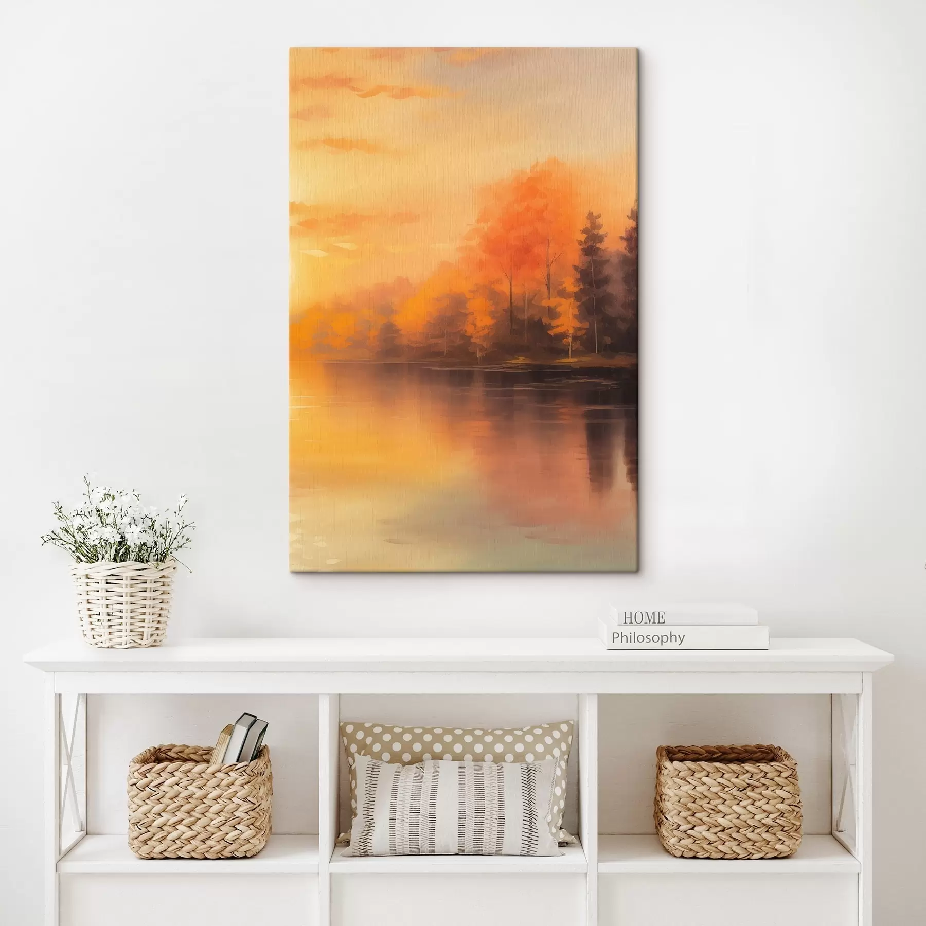 Fototapete Wald an einem Teich s46772