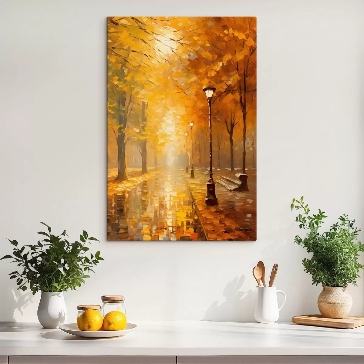 Fototapete Gasse in einem herbstlichen Park s46778