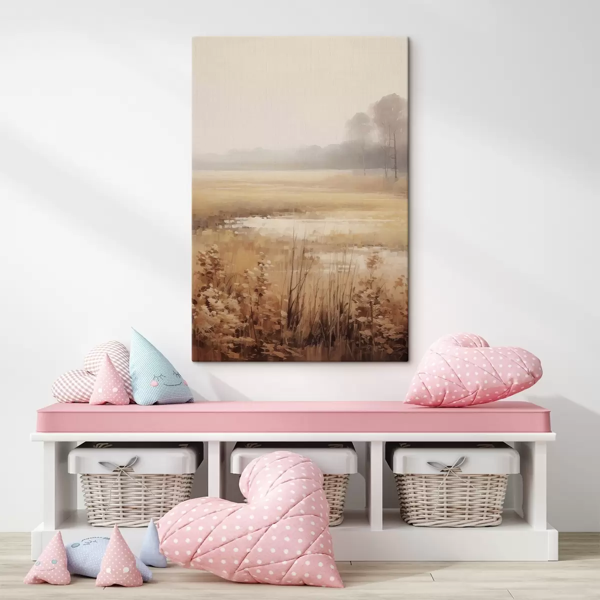 Fototapete Getrocknete Blumen auf einem Feld s46780