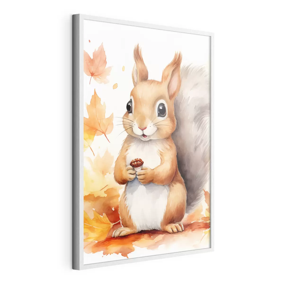 Poster Süßes Eichhörnchen, Aquarellimitation f46766