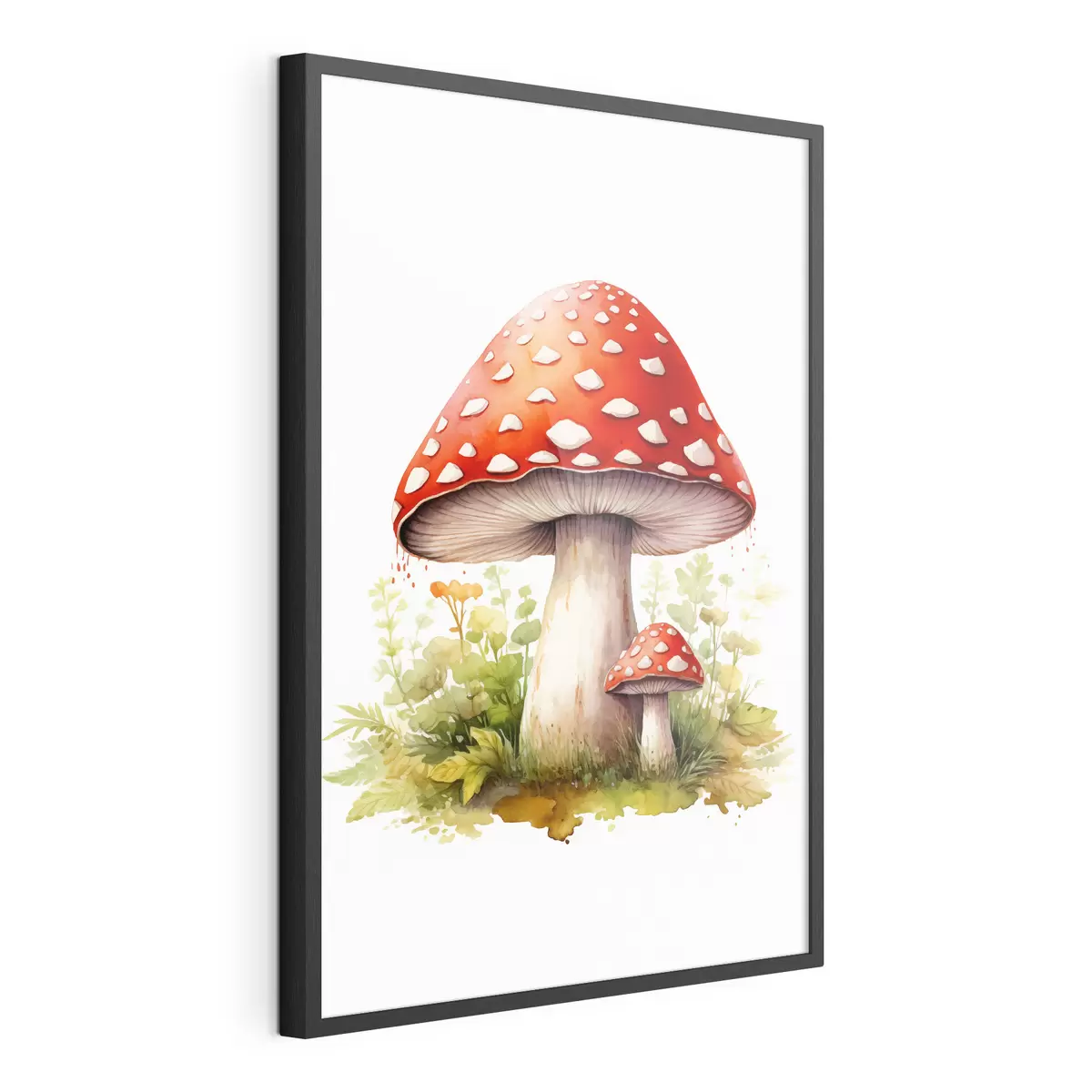 Poster Waldpilze, Fliegenpilz, Aquarellimitation f46767