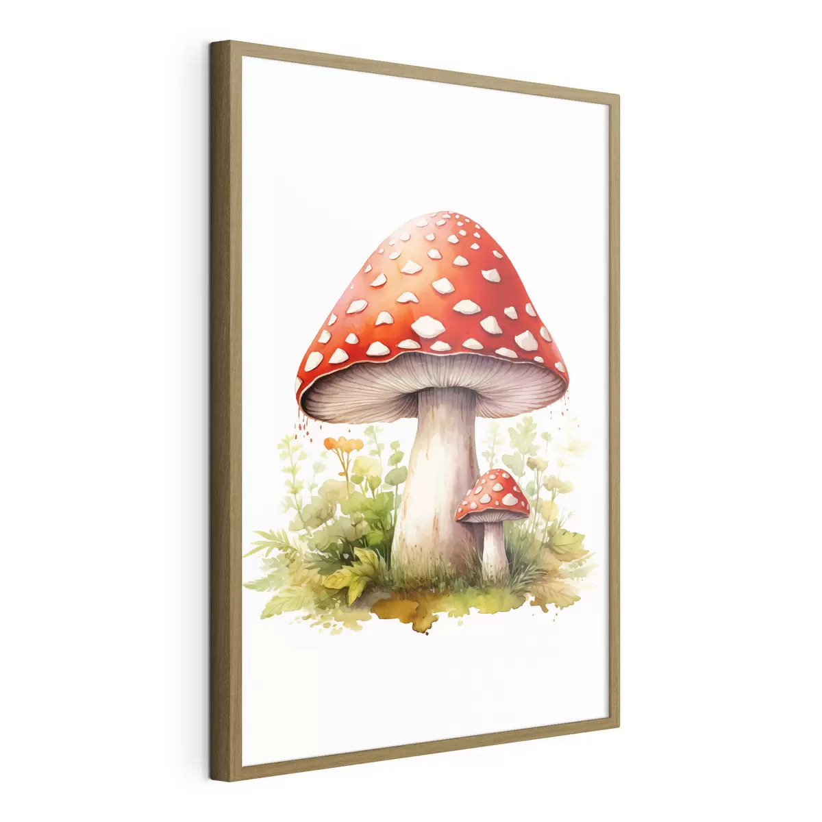 Poster Waldpilze, Fliegenpilz, Aquarellimitation f46767
