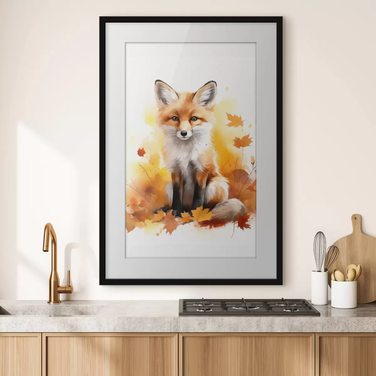 Poster Kleiner Fuchs, Aquarellimitation f46768