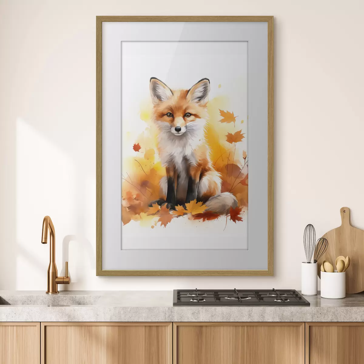 Poster Kleiner Fuchs, Aquarellimitation f46768