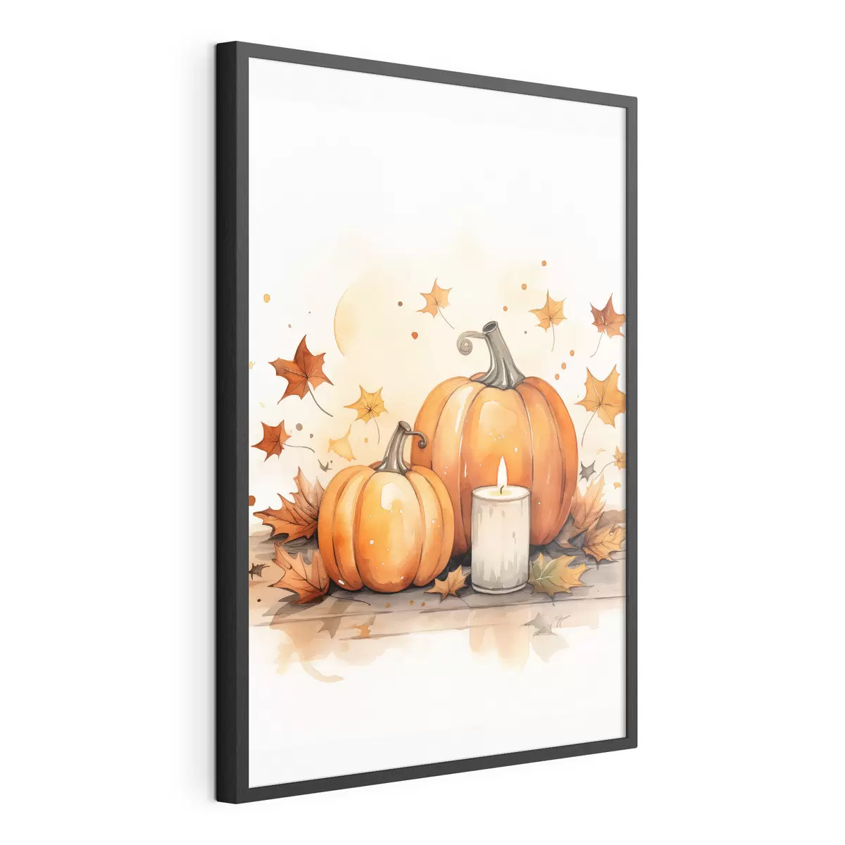 Poster Herbstkomposition, Aquarellimitation f46770