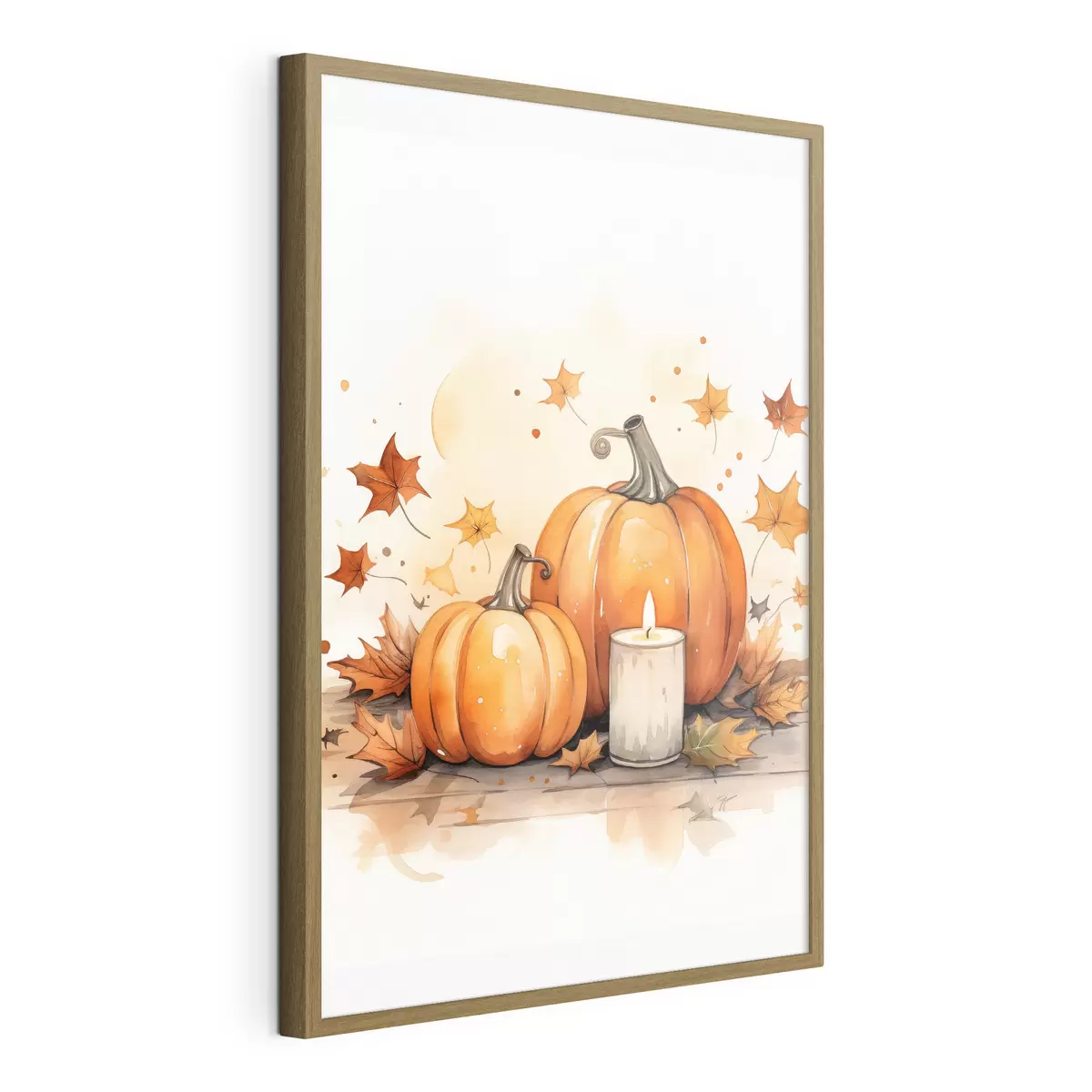 Poster Herbstkomposition, Aquarellimitation f46770