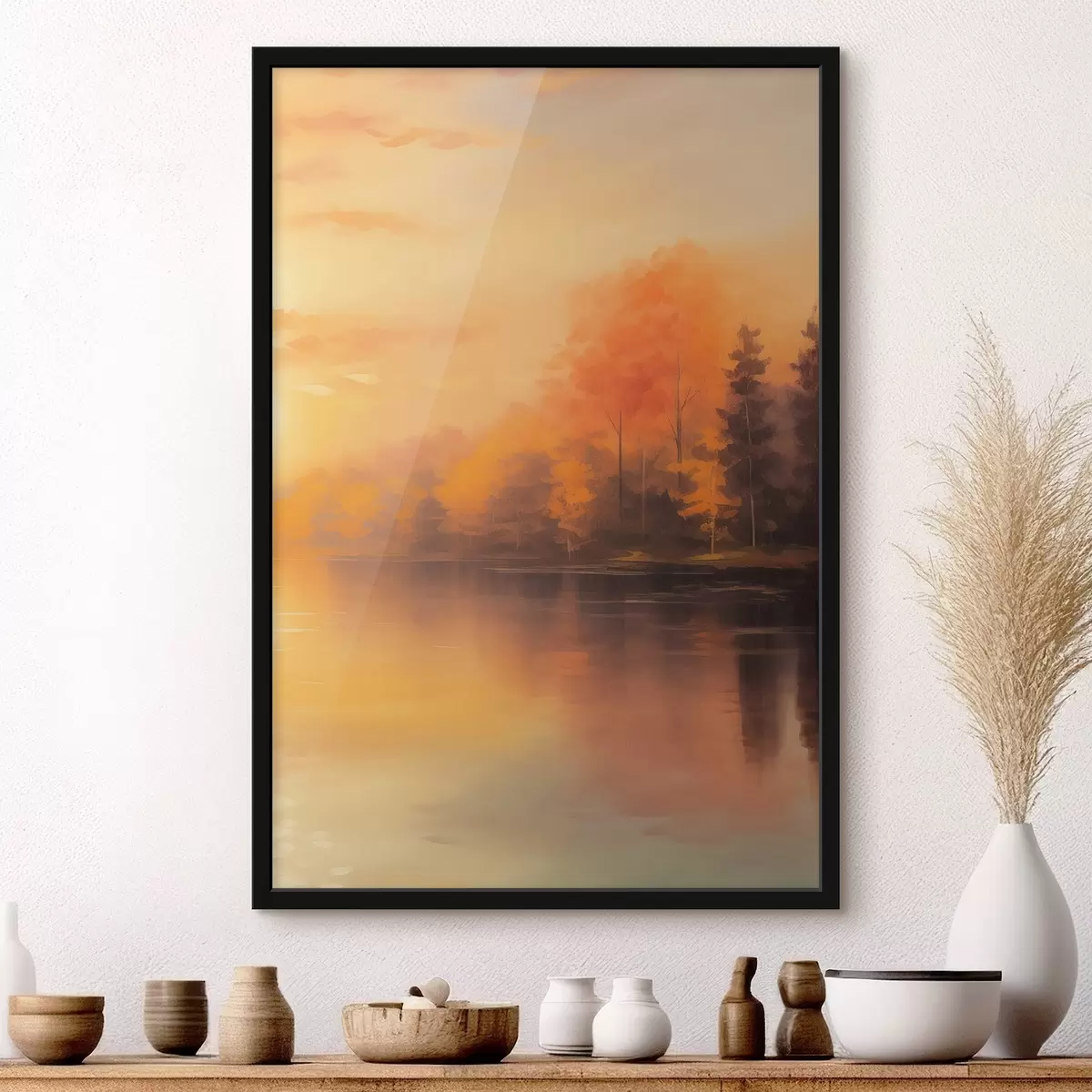 Poster Wald an einem Teich f46772