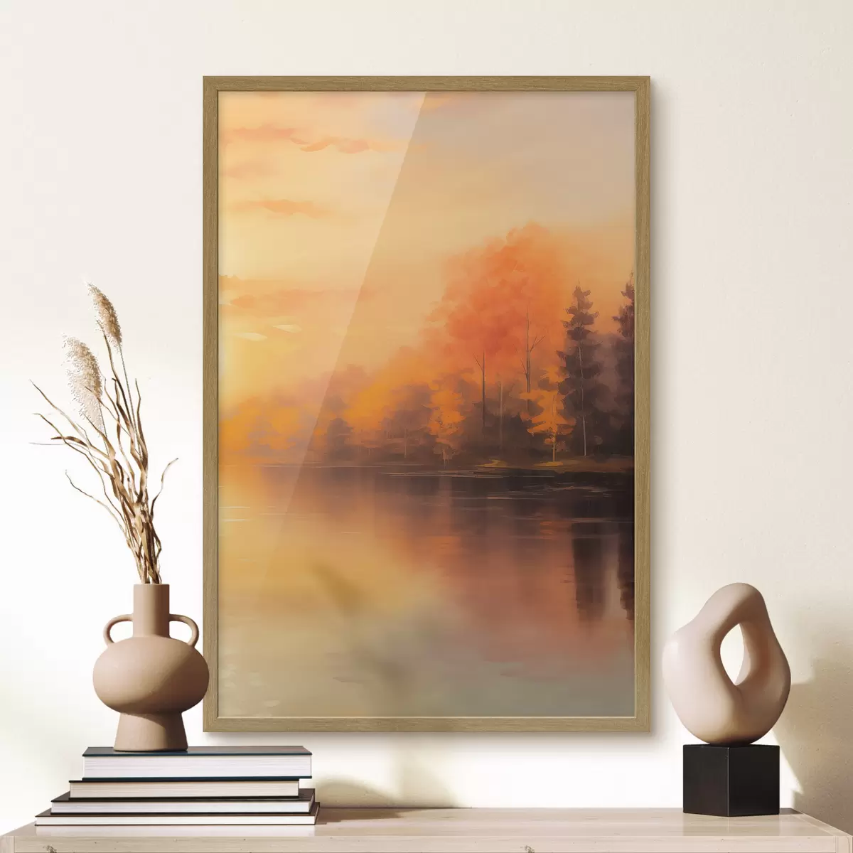 Poster Wald an einem Teich f46772