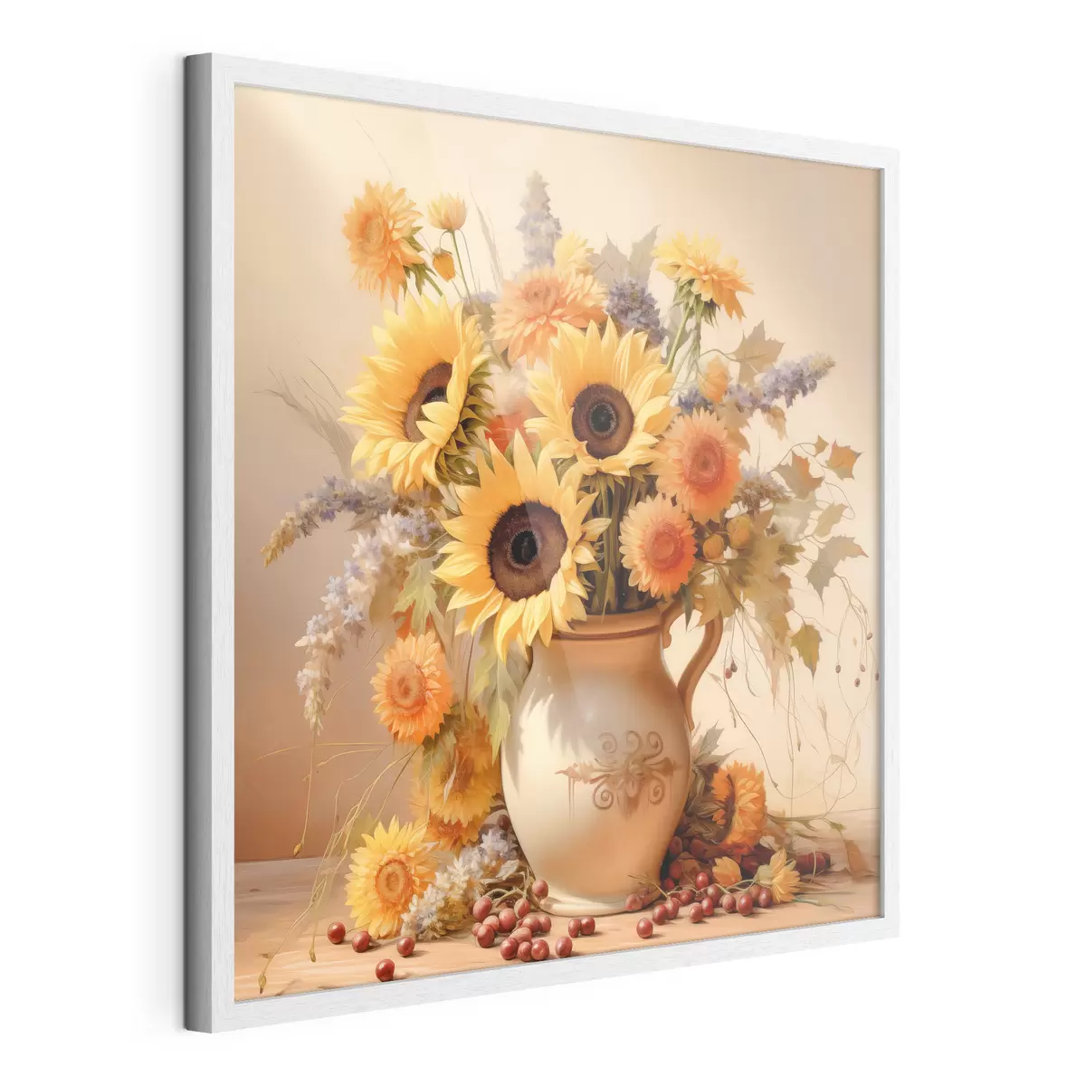 Poster Herbstkomposition, Blumen in einer Vase f46774