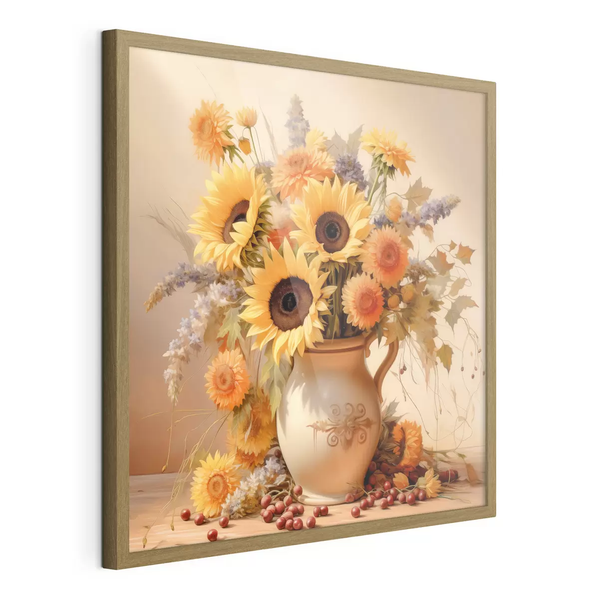 Poster Herbstkomposition, Blumen in einer Vase f46774