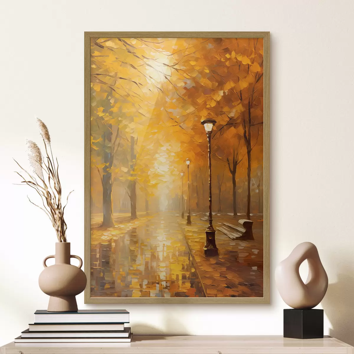 Poster Gasse in einem herbstlichen Park f46778