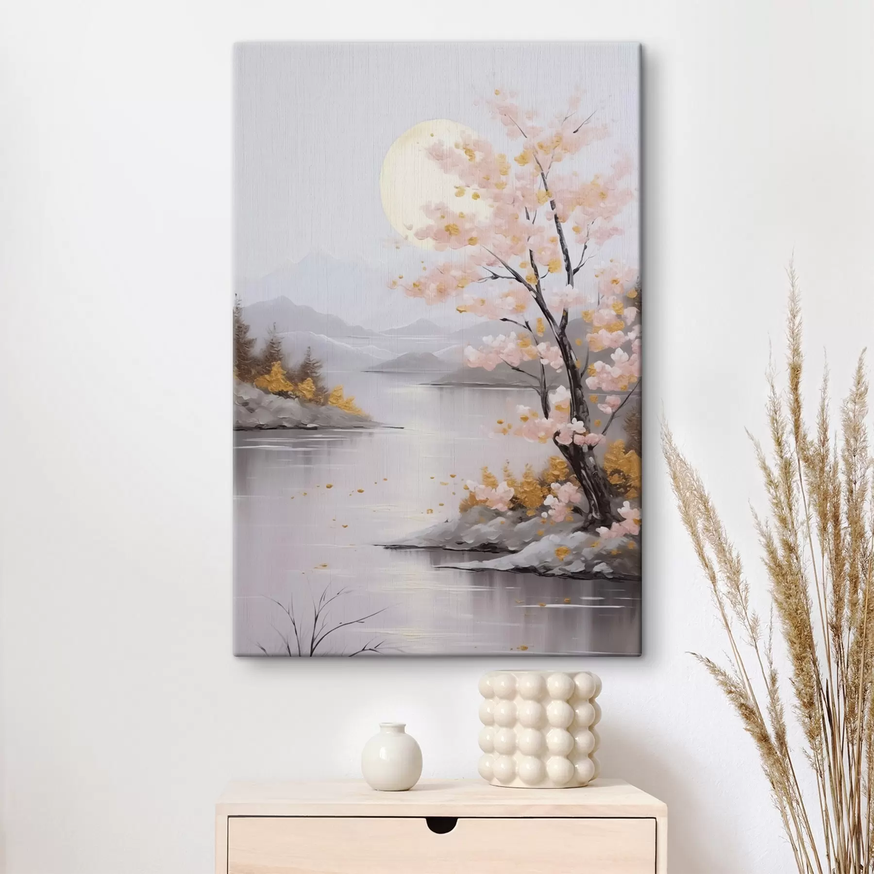 Fototapete Abstrakte Landschaftsimitation in der Malerei s46840