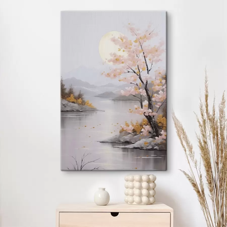 Fototapete Abstrakte Landschaftsimitation in der Malerei s46840