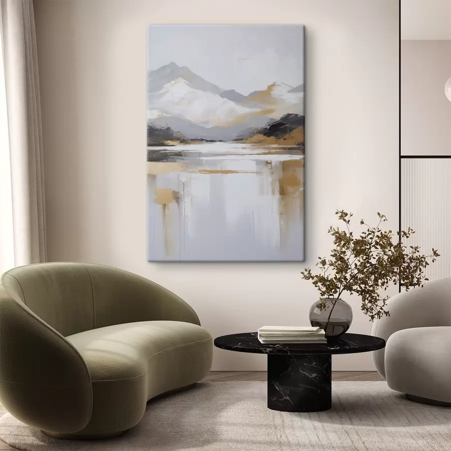 Fototapete Abstrakte Berglandschaft im Stil der Malerei s46841