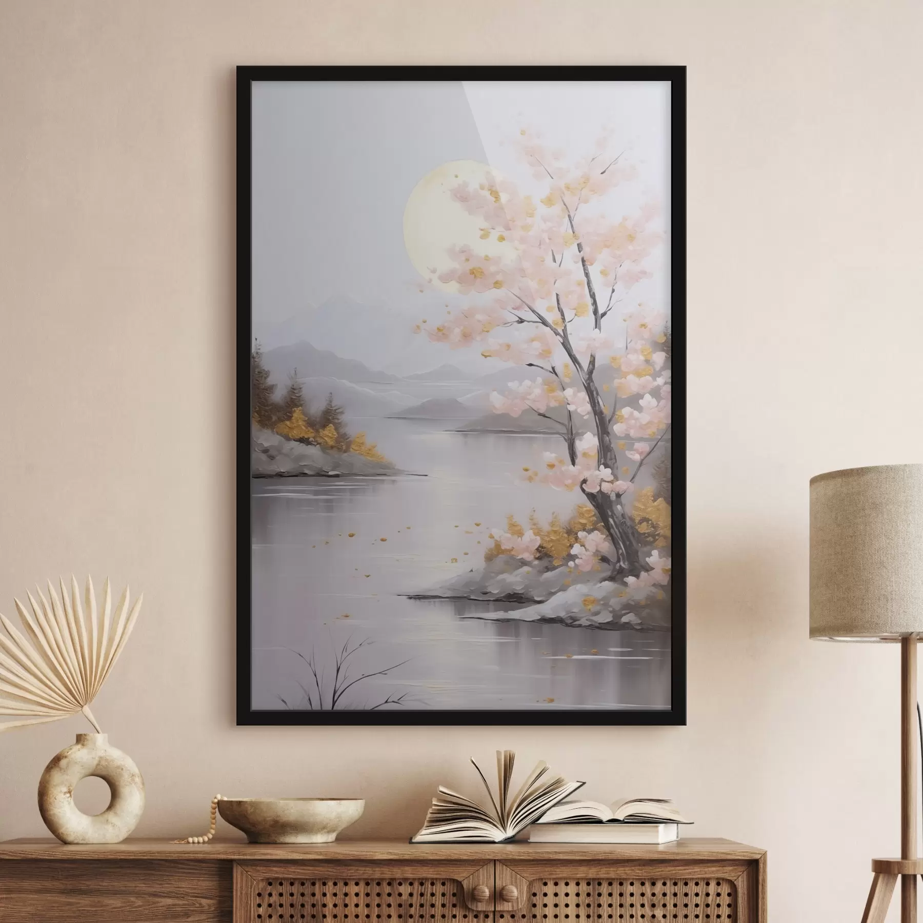 Fototapete Abstrakte Landschaftsimitation in der Malerei f46840