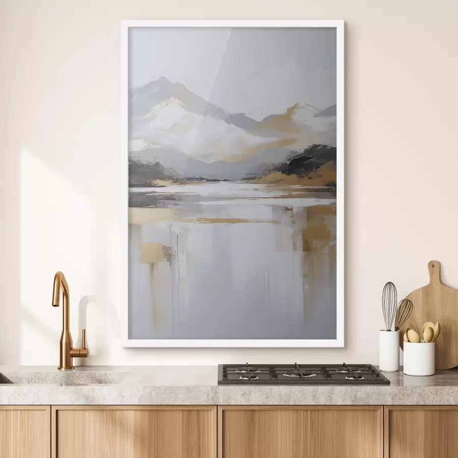 Fototapete Abstrakte Berglandschaft im Stil der Malerei f46841