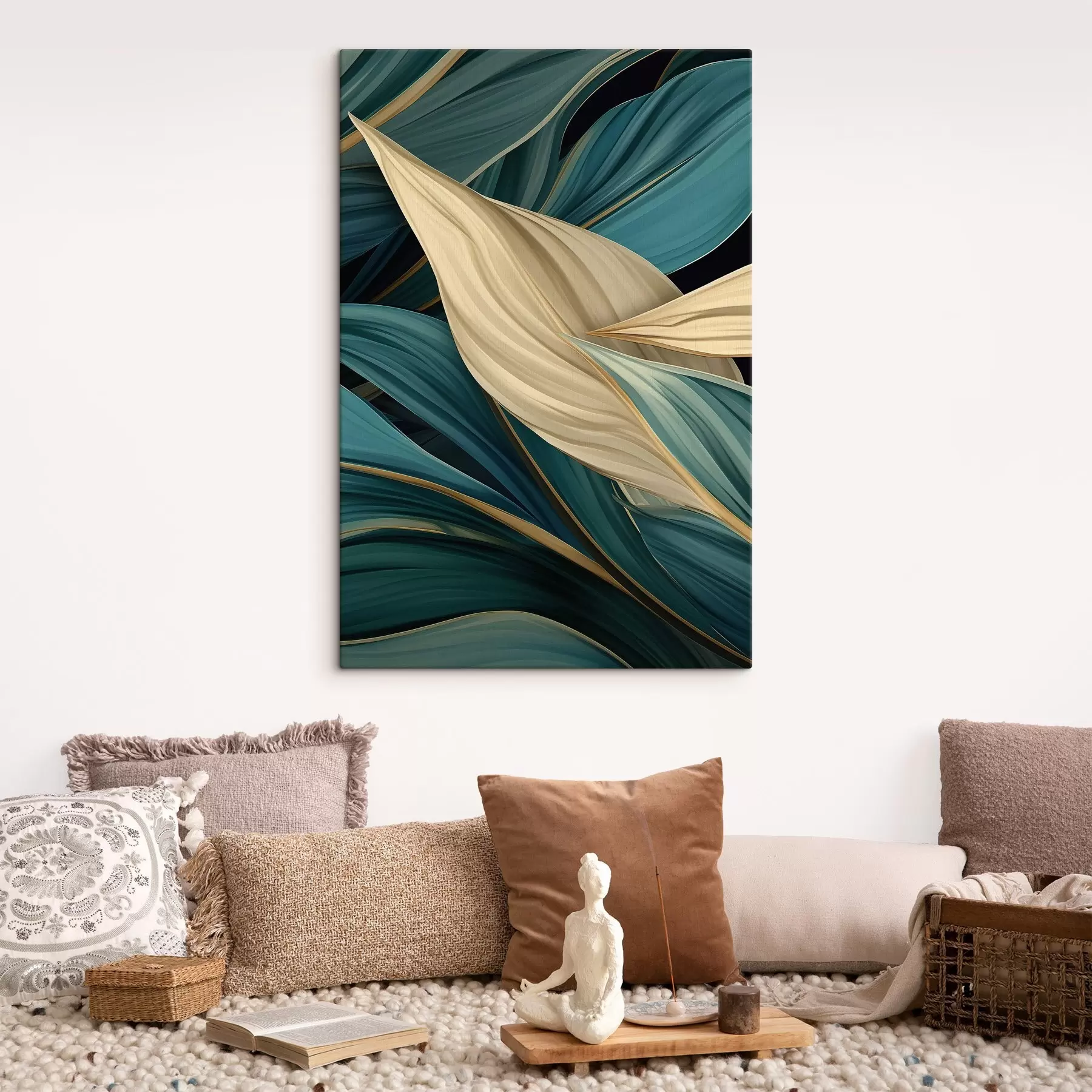 Fototapete Große abstrakte Blätter s46880