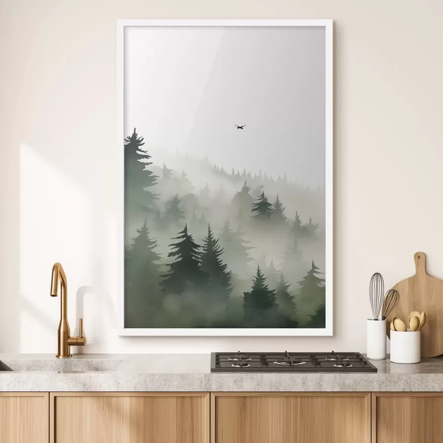 Fototapete Wald im Nebel f46875
