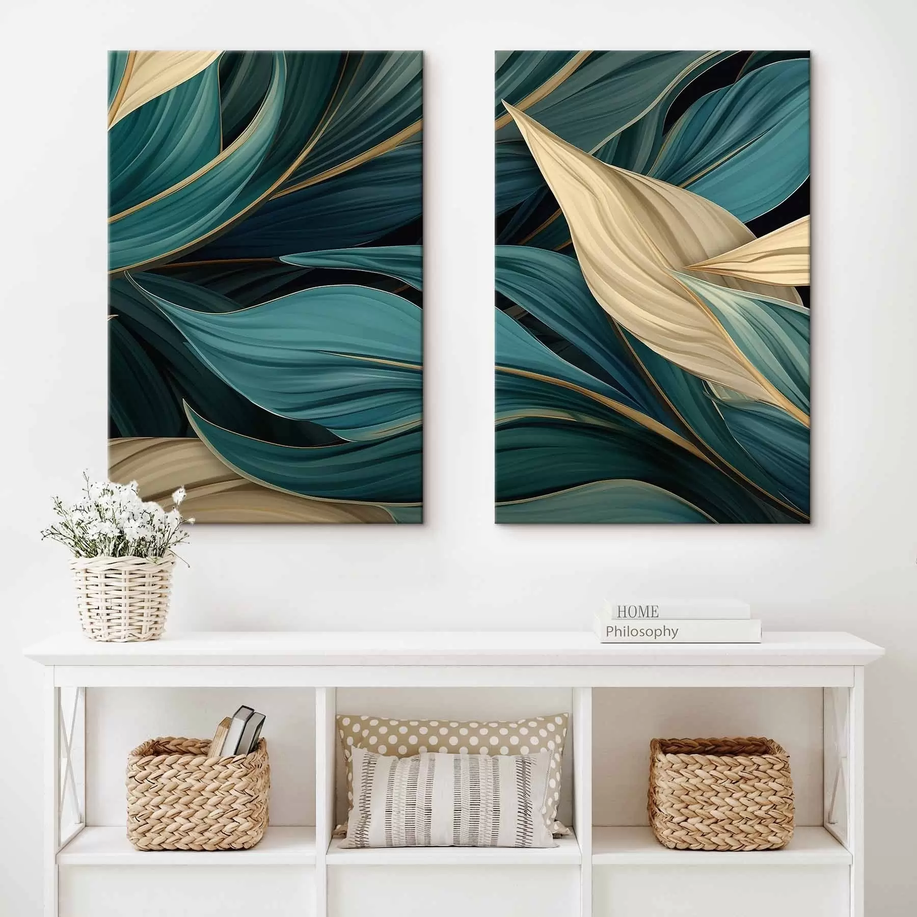 Fototapete Grüne abstrakte Blätter m01063