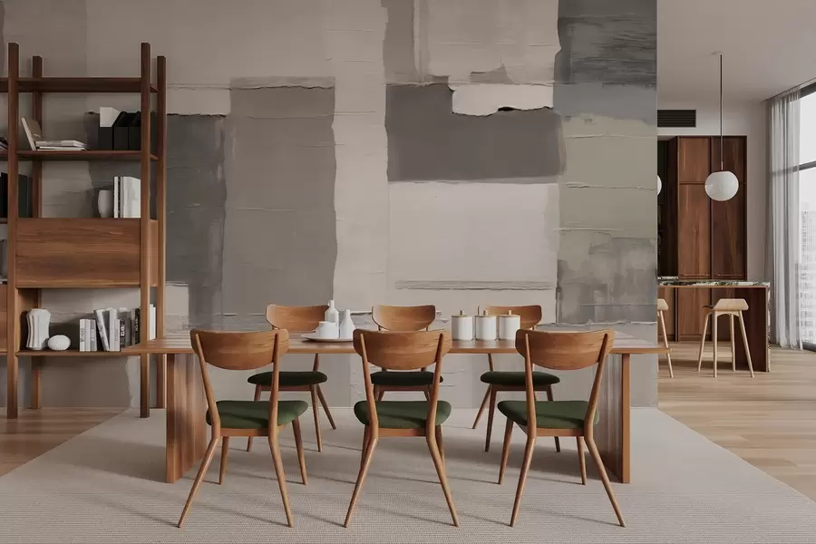 Fototapete Ruhige, strukturierte Rechtecke in Grau-Beigetönen w04958