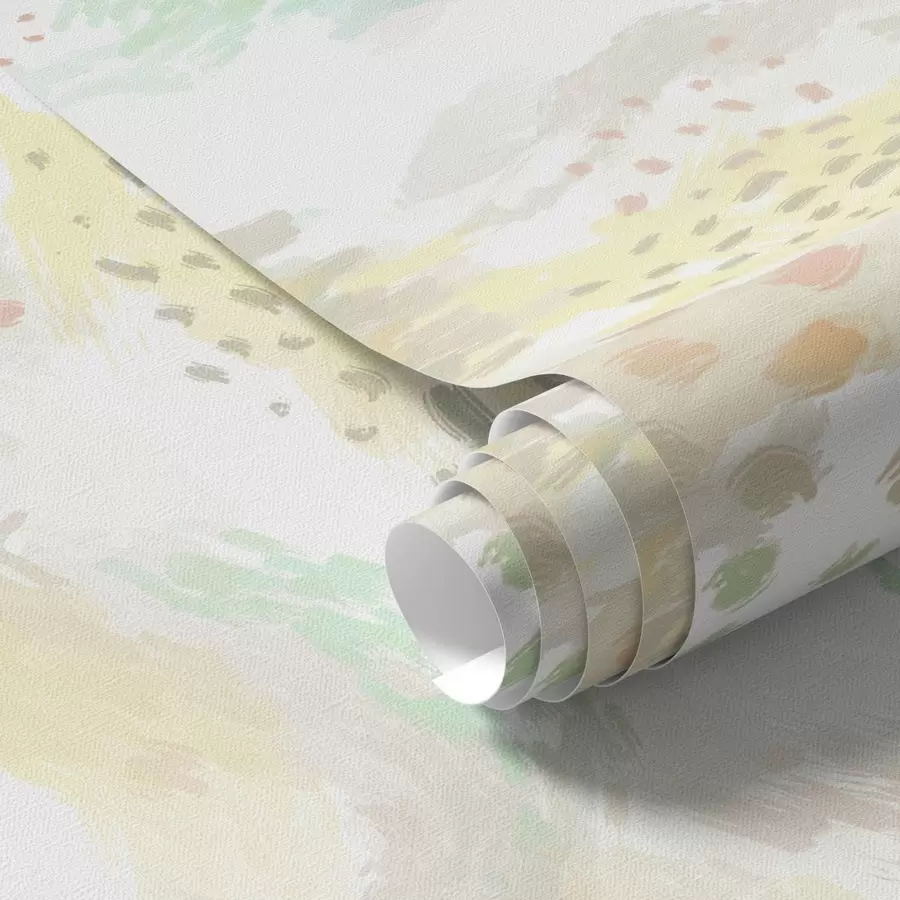 Fototapete Leichte Pastellpinselstriche auf fast weißem Hintergrund a00999