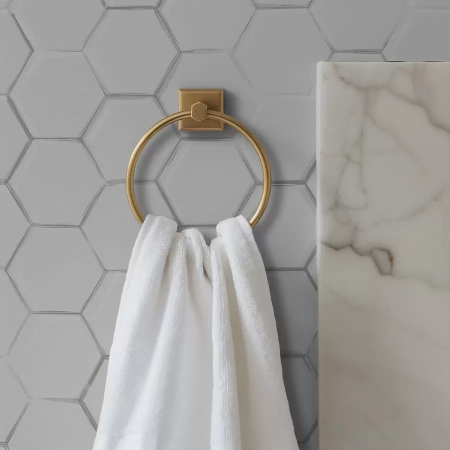 Fototapete Weiße dreidimensionale Sechsecke auf glattem Hintergrund a01059