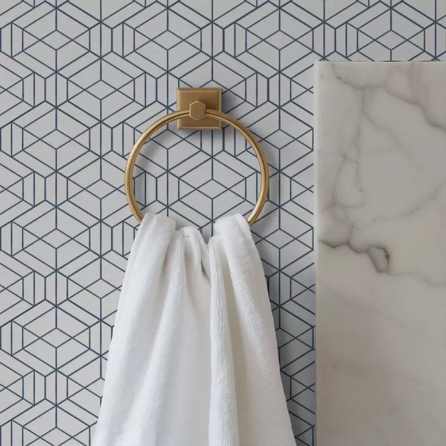 Fototapete Weißer Hintergrund mit blauen dreidimensionalen geometrischen Würfeln a01067