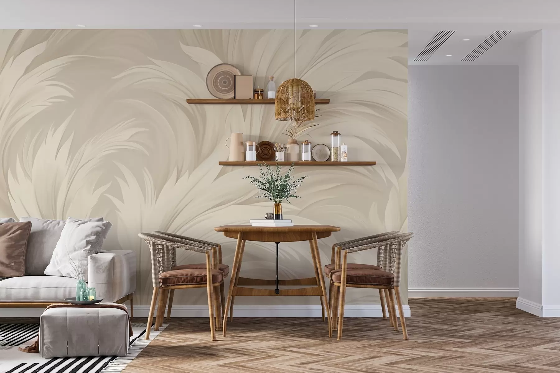 Fototapete Abstrakte Blätter w04987