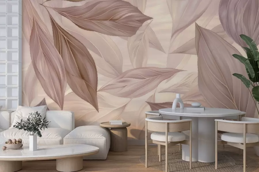 Fototapete Abstrakte zarte Blätter w04969v1