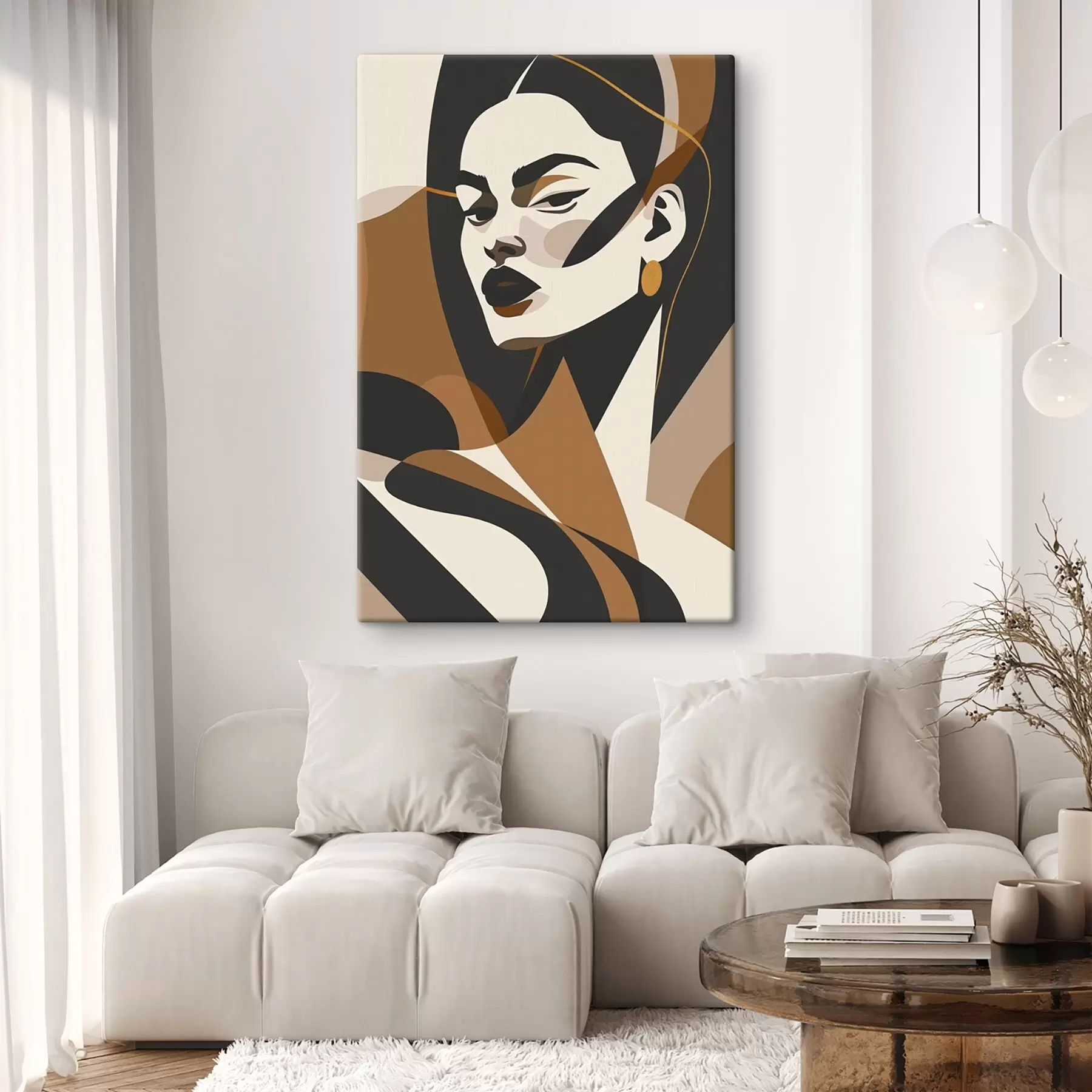 Fototapete Abstraktes Porträt einer Frau s46905