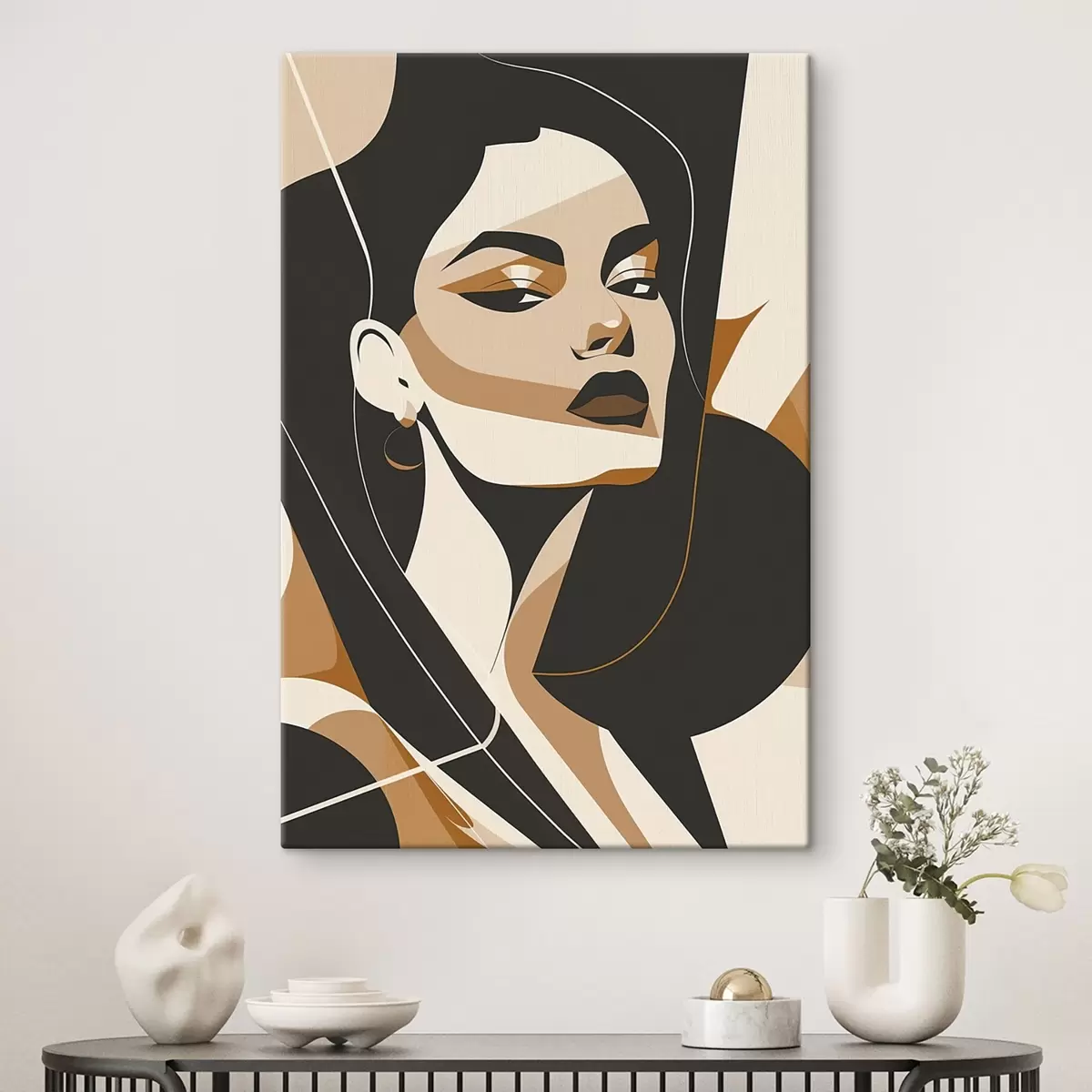 Fototapete Abstraktes Porträt einer Frau s46906