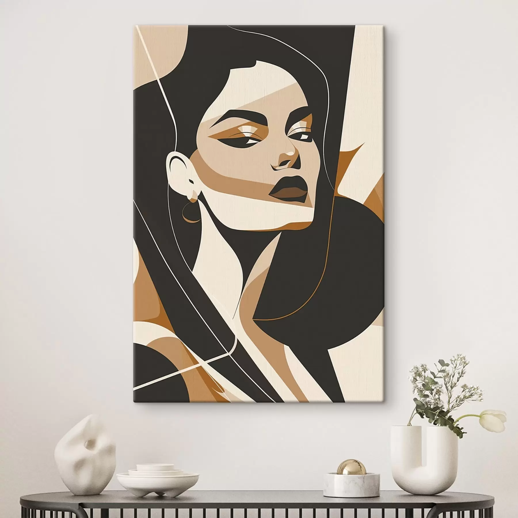 Fototapete Abstraktes Porträt einer Frau s46906