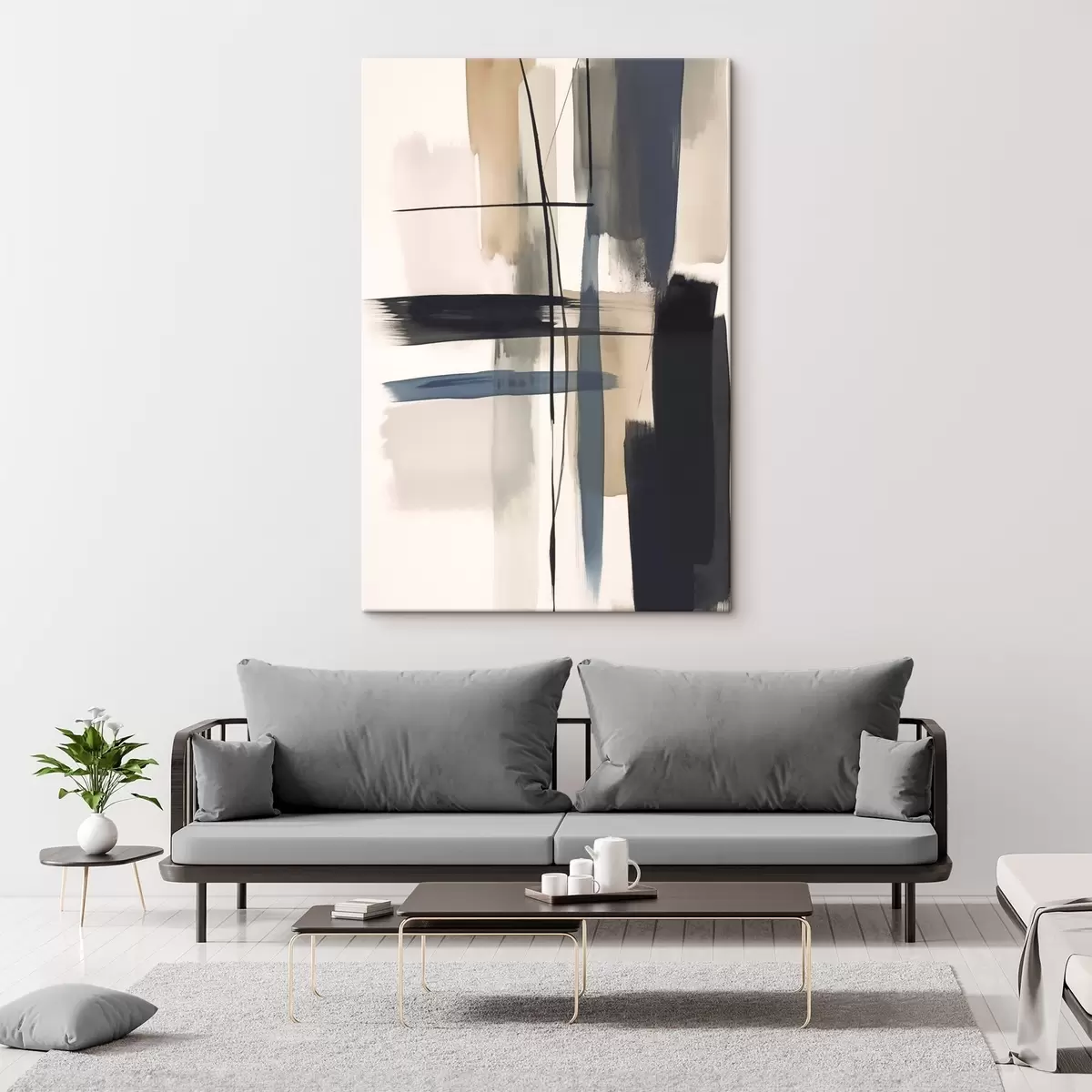 Fototapete Abstrakte Pinselstrichimitation s46907