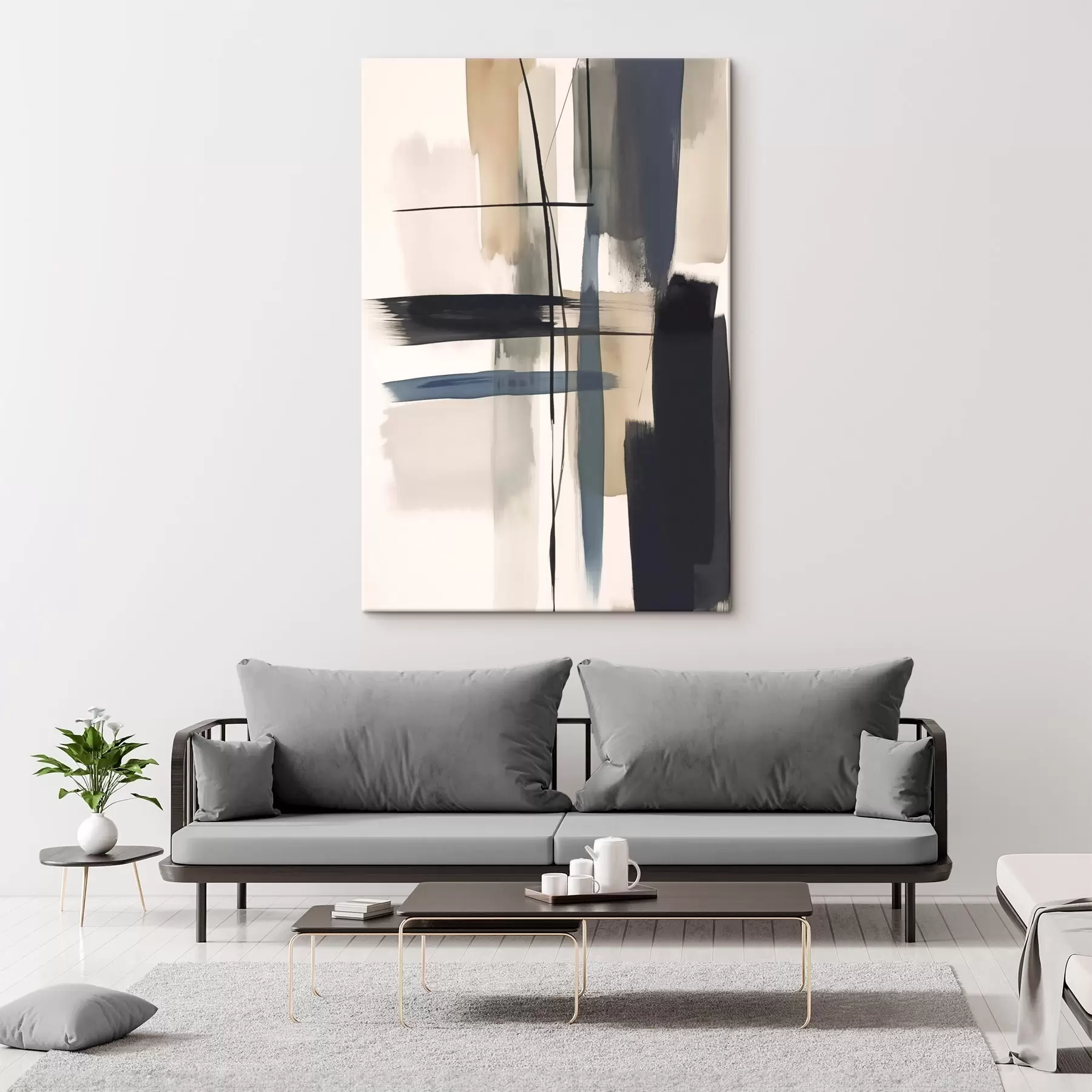 Fototapete Abstrakte Pinselstrichimitation s46907