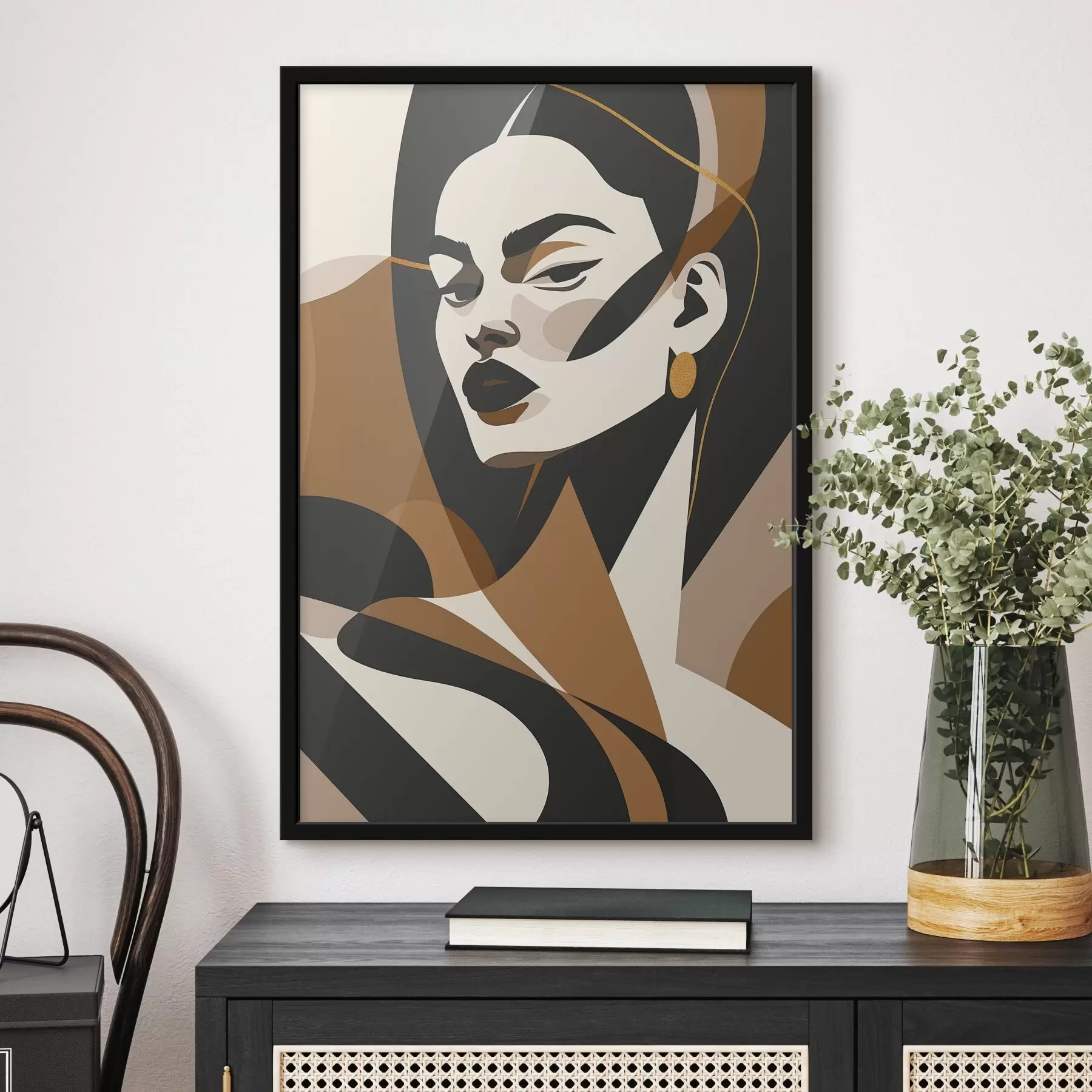 Fototapete Abstraktes Porträt einer Frau f46905