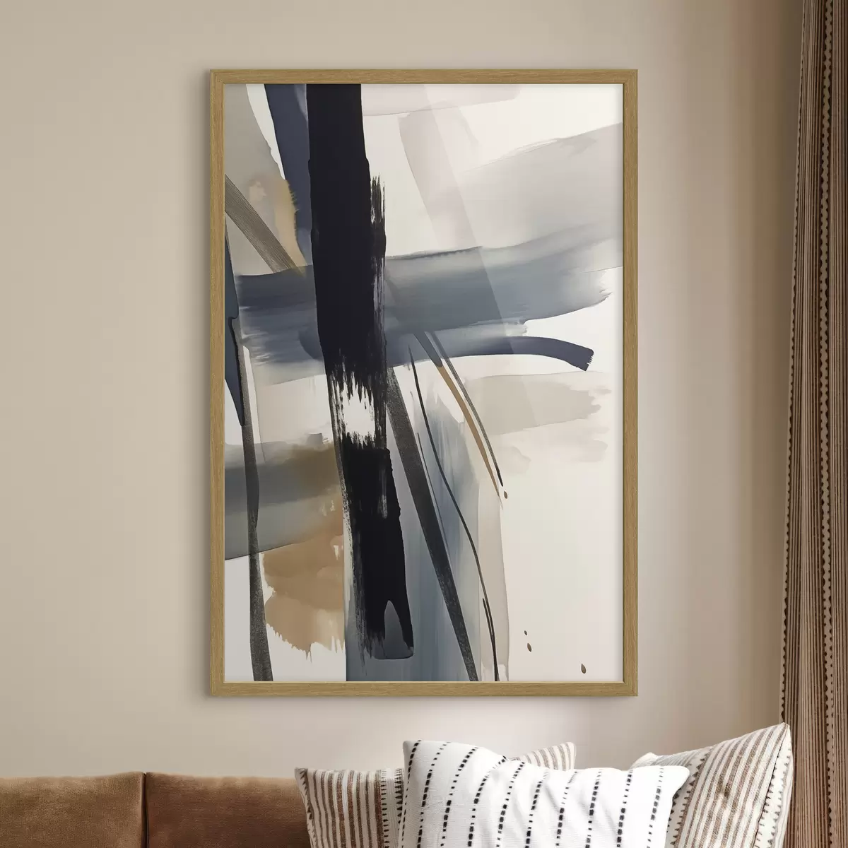 Poster Abstrakte Pinselstrichimitation f46908